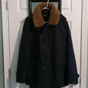Express navy pea coat